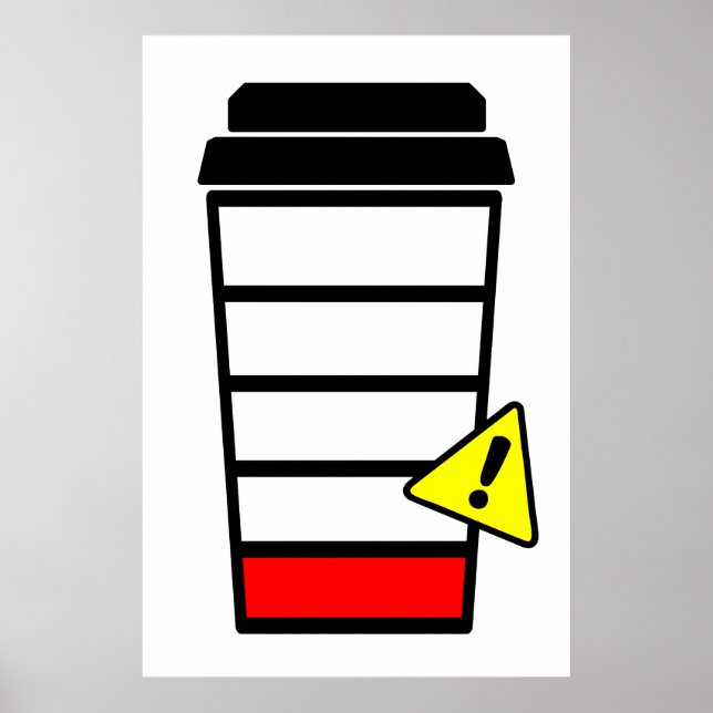 Coffee poster, Low Caffeine, Low Battery, ICONS Poster (Front)