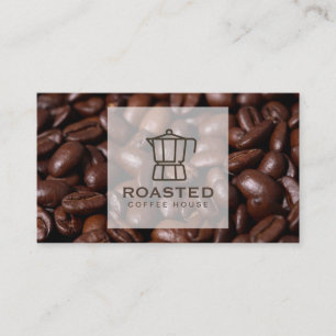 Coffee Pot and Beans Business Card