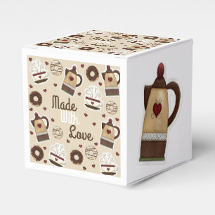Coffee Pot and Cup Homemade Cake Favor Box