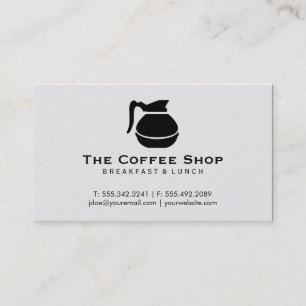 Coffee Pot (black) II, tile Business Card