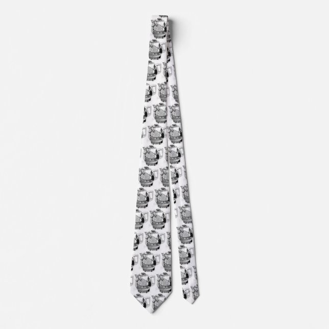 Coffee Pot Cafe Cappuccino Espresso Java Kaffe Tie (Front)