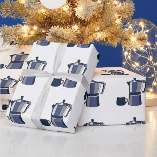 Coffee Pot Coffee Mug Birthday Wrapping Paper