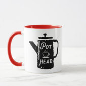 Coffee Pot Head - Coffee Funny Coffee Combo Mug (Left)