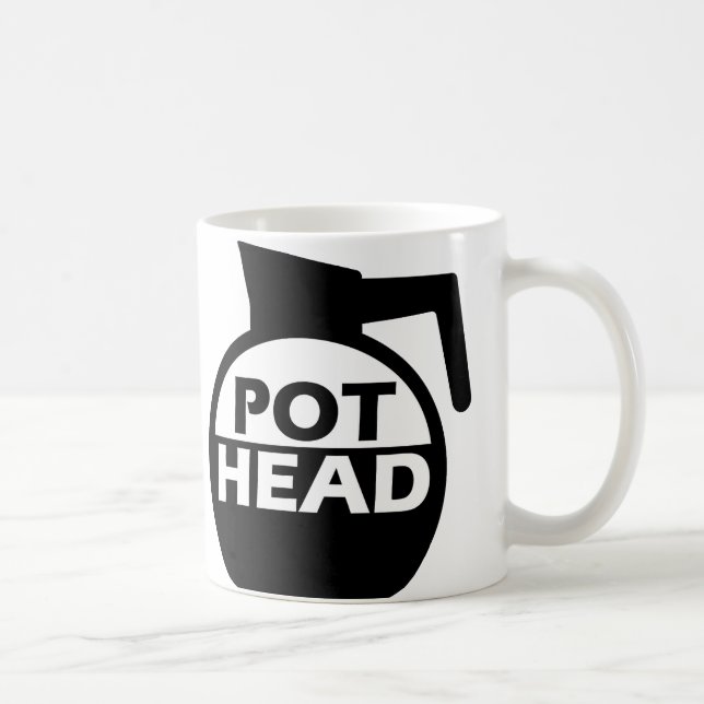 Coffee Pot Head Funny Mug Caffeine (Right)