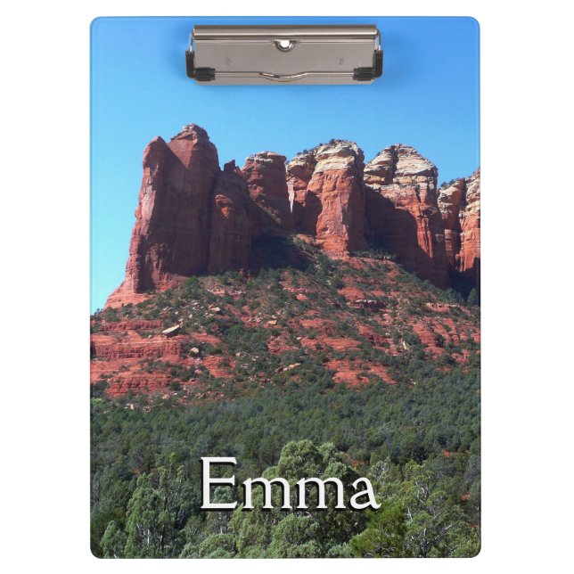Coffee Pot Rock II in Sedona Arizona Clipboard (Front)