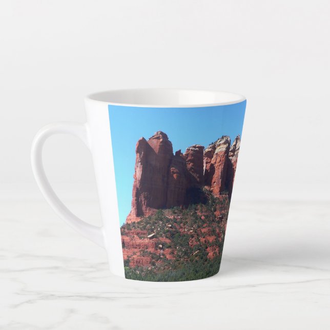 Coffee Pot Rock II in Sedona Arizona Latte Mug (Left)