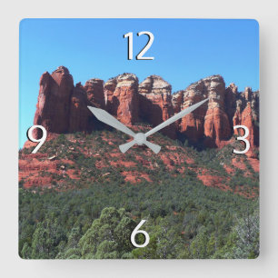 Coffee Pot Rock II in Sedona Arizona Square Wall Clock