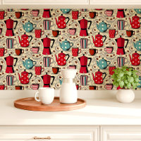 Coffee Pots and Mugs Cute Kitchen