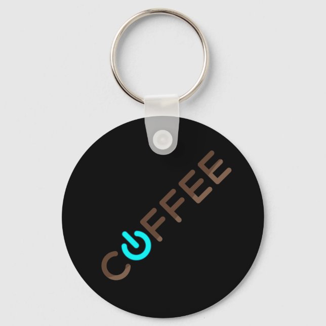 Coffee Power (Blue) Keychain (Front)