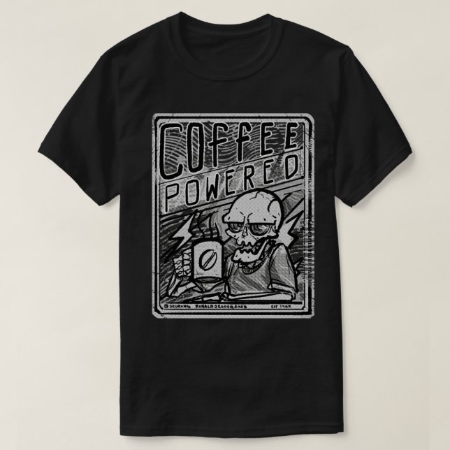 Coffee Powered 1 T-Shirt (Design Front)