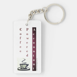 "Coffee Powered Accountant" Keychain