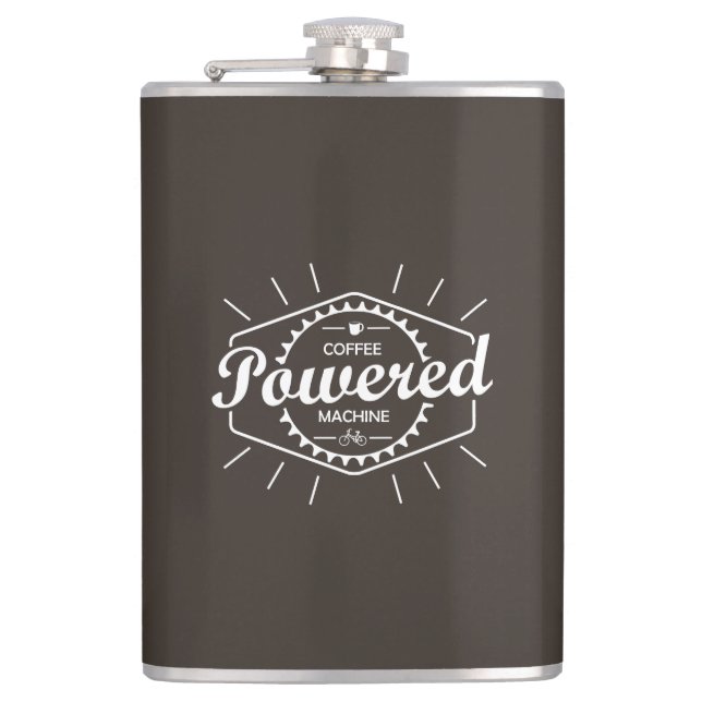 Coffee Powered Bicycle Hip Flask (Front)