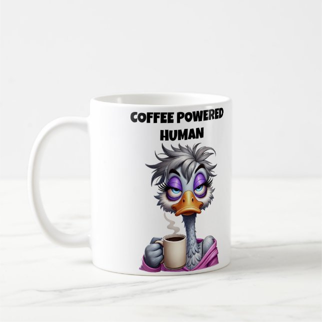 Coffee Powered Human Mom Mug (Left)