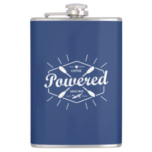 Coffee Powered Machine Kayak Hip Flask