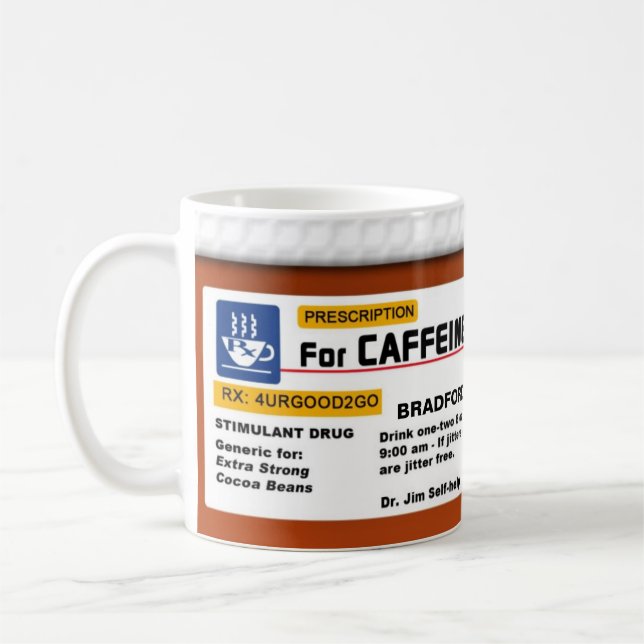 COFFEE PRESCRIPTION MUG - HUMOR (Left)