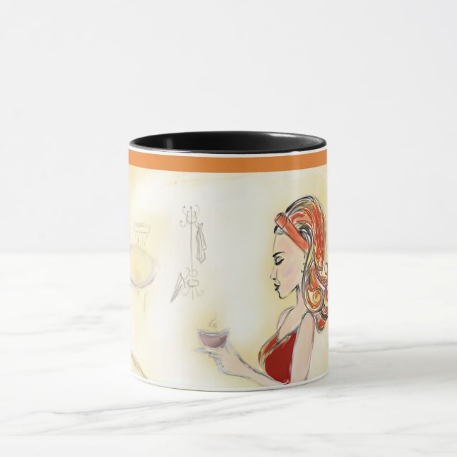 Coffee Pretty Contemplation Coffee Mug (Center)