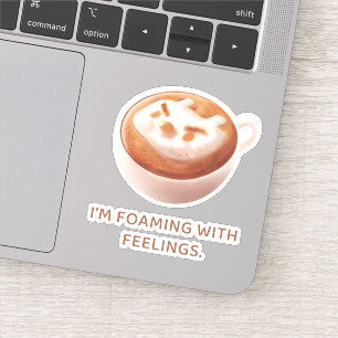 Coffee Pun: Iron T Foaming With Feelings Art