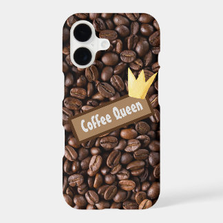 Coffee Queen Typography Gold Crown