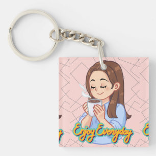  coffee quote  keychain