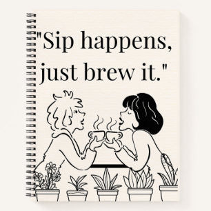 coffee quote  notebook