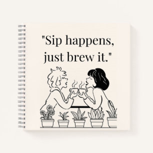 coffee quote  notebook