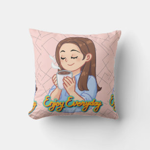  coffee quote  throw pillow