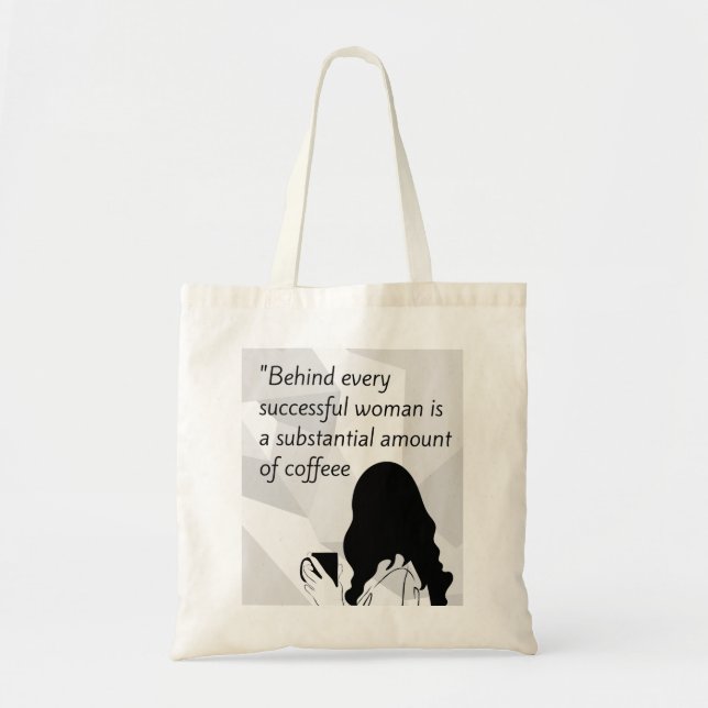 coffee quote  tote bag (Front)