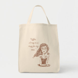 coffee quote tote bag