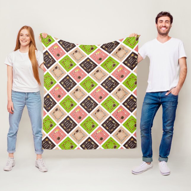 COFFEE QUOTES FLEECE BLANKET (In Situ)
