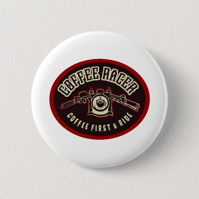 COFFEE RACER 2 INCH ROUND BUTTON (Front)