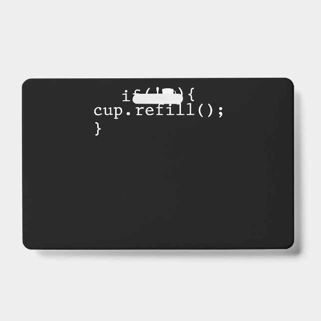 Coffee Refill Smart Coding Software Engineer Badge (Front)