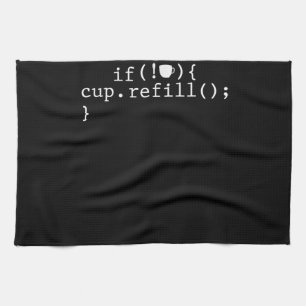 Coffee Refill Smart Coding Software Engineer Kitchen Towel