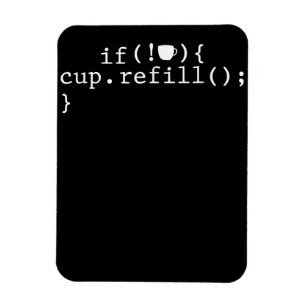 Coffee Refill Smart Coding Software Engineer Magnet