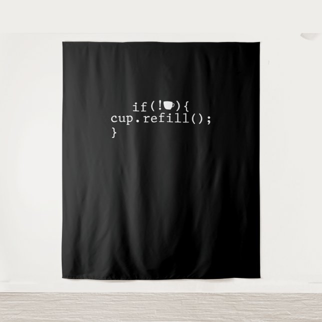 Coffee Refill Smart Coding Software Engineer Tapestry (Front)
