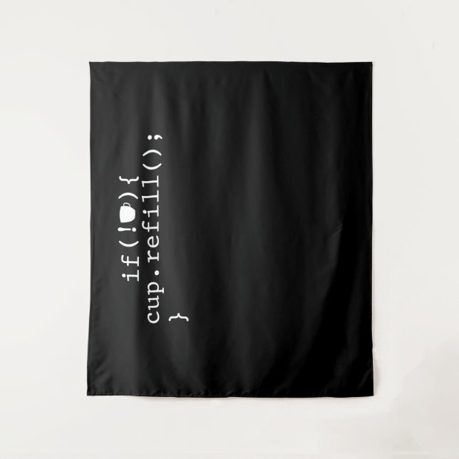 Coffee Refill Smart Coding Software Engineer Tapestry (Front)