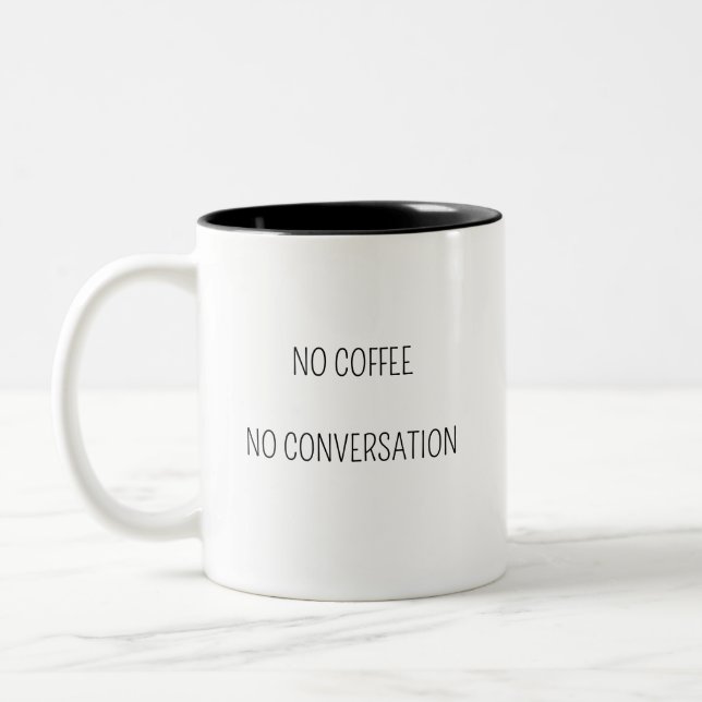 Coffee Requirement Two-Tone Coffee Mug (Left)