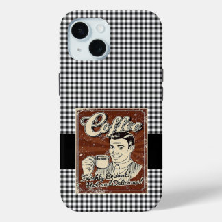 Coffee Retro iPhone 15 Case