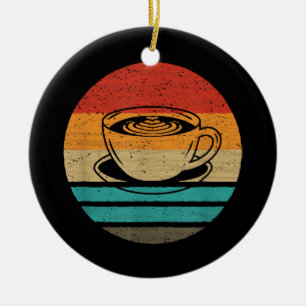 Coffee Retro Style Vintage Ceramic Ornament