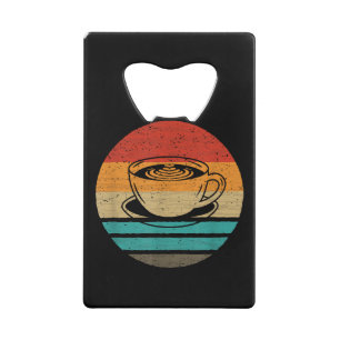 Coffee Retro Style Vintage Credit Card Bottle Opener
