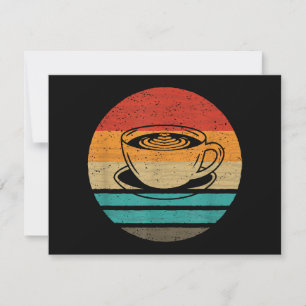 Coffee Retro Style Vintage Holiday Card