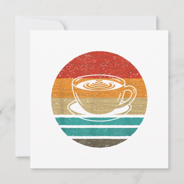 Coffee Retro Style Vintage Invitation (Front)