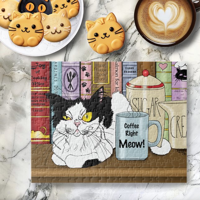 Coffee Right Meow!! Jigsaw Puzzle (Creator Uploaded)