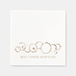 Coffee Rings BEST COFFEE EVER Business Fun Napkin
