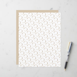 Coffee Rings Pattern Brown White Morning Fun