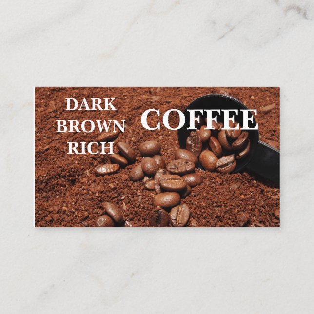 Coffee Roasted Beans Business Card (Front)