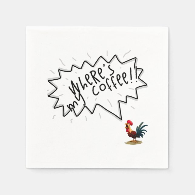 Coffee Rooster Napkin (Front)