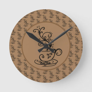 coffee  round clock