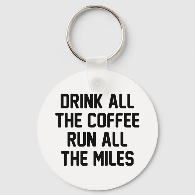Coffee & Run Keychain (Front)