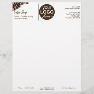 Coffee Rustic Beans Coffee Shop Business Your Logo Letterhead
