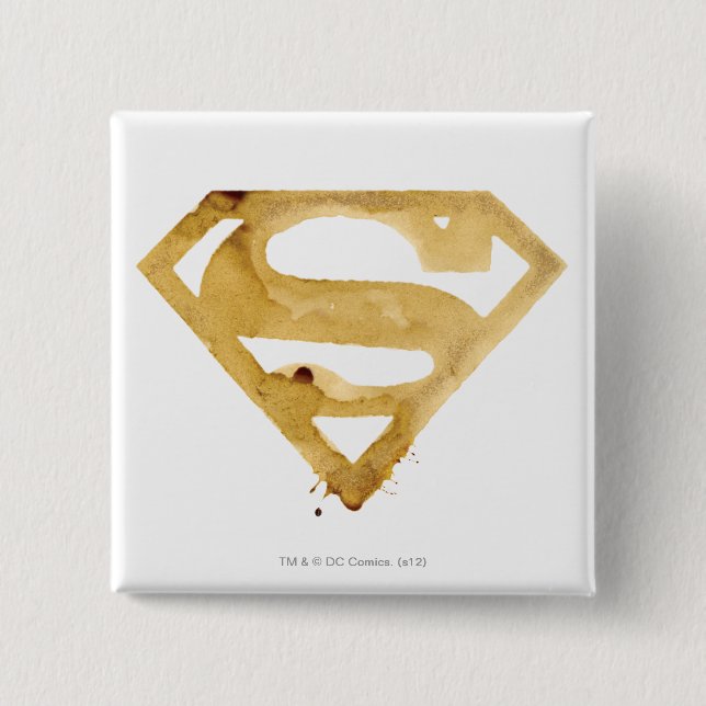 Coffee S Symbol 2 Inch Square Button (Front)